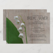 Rustic Lily van de Valley Bridal Shower Invitation Kaart (Voorkant / Achterkant)