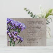 Rustic Limonium Wedding Invitations Kaart (Staand voorkant)