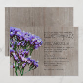 Rustic Limonium Wedding Invitations Kaart (Voorkant / Achterkant)