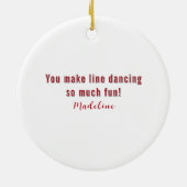 Rustic Line Dance Cowboylaarzen Keramisch Ornament (Achterkant)