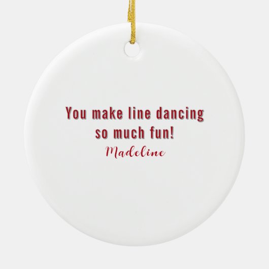 Rustic Line Dance Cowboylaarzen Keramisch Ornament (Achterkant)