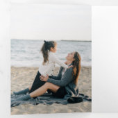 Rustic Line Drawn Christmas Botanical Arch 1-Photo Drieluik Wenskaart (Binnenzijde eerst)