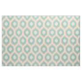 Rustic Linen Beige en Aqua Ikat Print Stof (Fat Quarter)