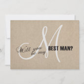 Rustic Linen Canvas Wedding is mijn beste uitnodig Kaart (Voorkant)