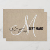 Rustic Linen Canvas Wedding is mijn beste uitnodig Kaart (Voorkant / Achterkant)