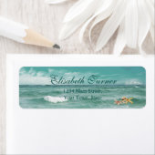 Rustic Linen Canvas Wedding Monogram Initiaal Etiket (Insitu)