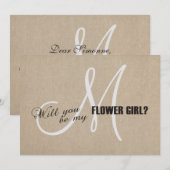 Rustic Linen Canvas Wedding wordt mijn Bloemenmeis Kaart (Voorkant / Achterkant)