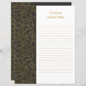 Rustic Linen Divider Black Recipe Multomap Invoege (Voorkant / Achterkant)