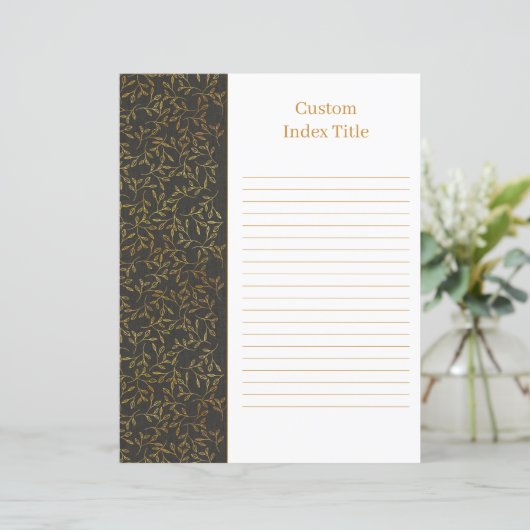 Rustic Linen Divider Black Recipe Multomap Invoege (Staand voorkant)