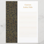 Rustic Linen Divider Black Recipe Multomap Invoege (Voorkant)