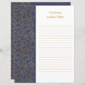 Rustic Linen Divider Blue Recipe Multomap Invoegen (Voorkant / Achterkant)