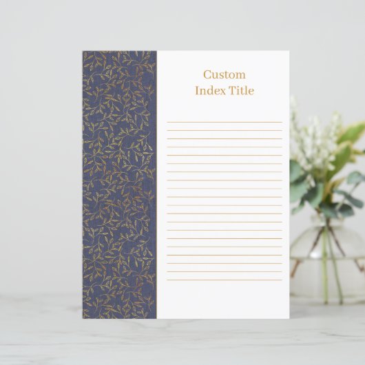 Rustic Linen Divider Blue Recipe Multomap Invoegen (Staand voorkant)