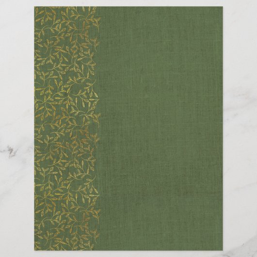 Rustic Linen Divider Green Recipe Multomap Invoege (Achterkant)