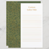 Rustic Linen Divider Green Recipe Multomap Invoege (Voorkant / Achterkant)