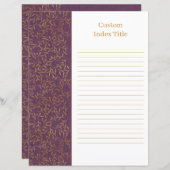 Rustic Linen Divider Paars Recipe Multomap Invoege (Voorkant / Achterkant)