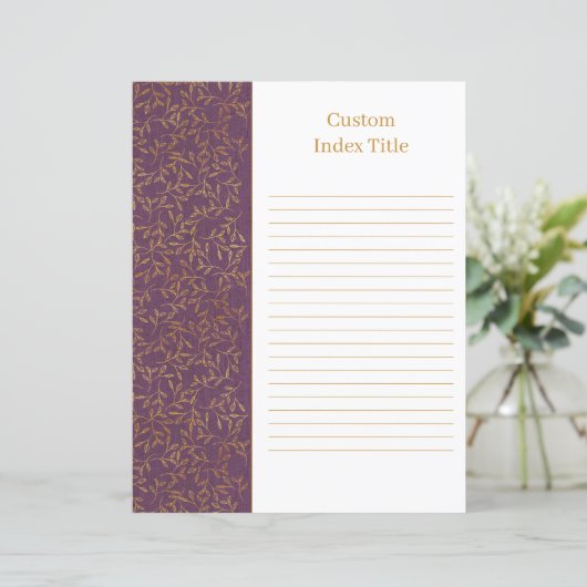 Rustic Linen Divider Paars Recipe Multomap Invoege (Staand voorkant)