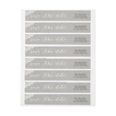 Rustic Linen  Lace Wedding Save the Date (Vel)