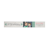 Rustic Linen Prettig Kerstmis Foto (Individueel)