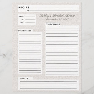 Rustic Linen Recipe Tussenvoegsel voor Vrijgezelle