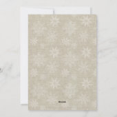 Rustic Linen Simple Merry Kerstfeestdag Feestdagenkaart (Achterkant)