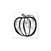 Rustic Lino-cut pomkin Herfst Halloween Rubberstempel (Afrduk)