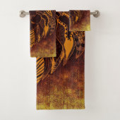 Rustic Lion Head Bad Handdoek (Insitu)