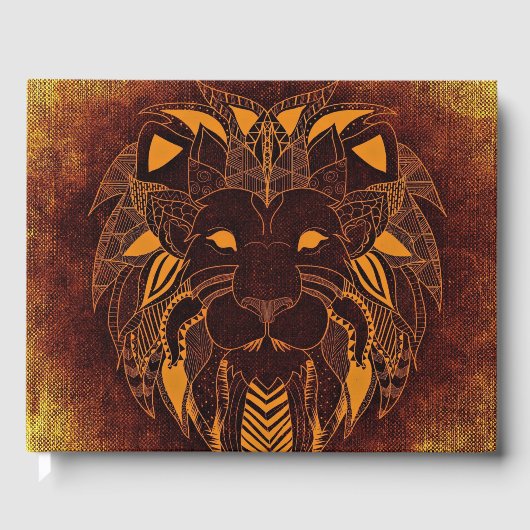Rustic Lion Head Personal Gastenboek (Voorkant)