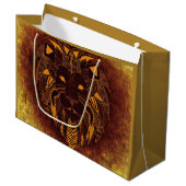 Rustic Lion Head Personal Groot Cadeauzakje (Voorkant Gekanteld)