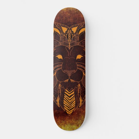 Rustic Lion Head Persoonlijk Skateboard (Voorkant)