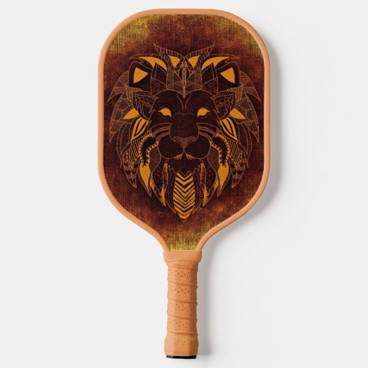 Rustic Lion Head Pickleball Paddle (Achterkant)