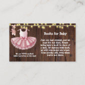 Rustic Little Ballerina Tutu Glitter Baby shower Informatiekaartje (Voorkant)