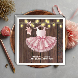 Rustic Little Ballerina Tutu Glitter Baby shower Servet