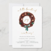 Rustic Little Bundle of Joy Baby shower Invitati Kaart (Voorkant)