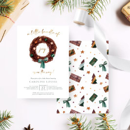 Rustic Little Bundle of Joy Baby shower Invitati Kaart