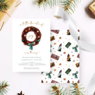 Rustic Little Bundle of Joy Baby shower Invitati Kaart