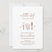 Rustic Little Chef Kitchen Stuff Baby shower Kaart (Voorkant)