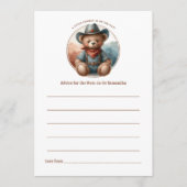 Rustic Little Cowboy Baby shower Advieskaart (Voorkant)