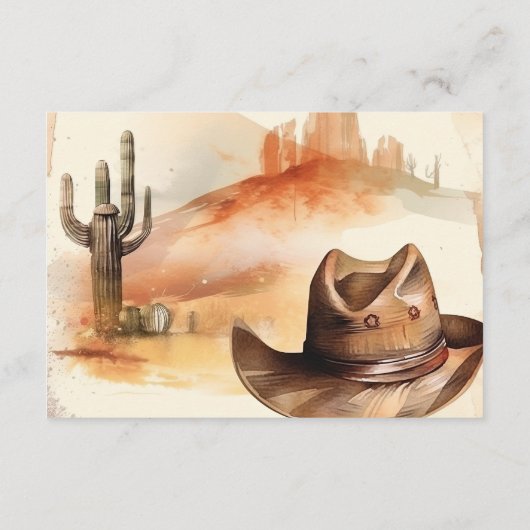 Rustic Little Cowboy Western Diaper Raffle Card Informatiekaartje (Achterkant)