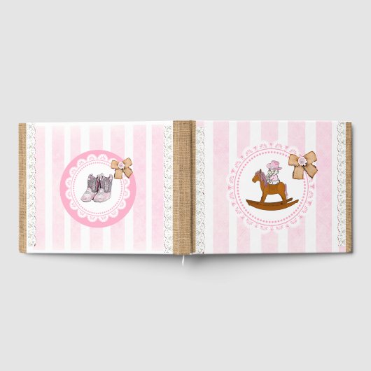 Rustic Little Cowgirl Baby Girl Baby shower Boek (Volledig)