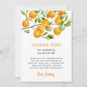 Rustic Little Cutie Birthday Party Bedankkaart (Voorkant)