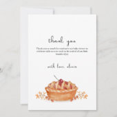 Rustic Little Cutie Pie Cherry Herfst Baby shower Bedankkaart (Voorkant)