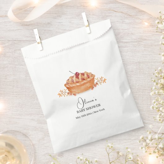 Rustic Little Cutie Pie Cherry Herfst Baby shower Bedankzakje (Geknipt)