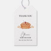 Rustic Little Cutie Pie Cherry Herfst Baby shower Cadeaulabel (Voorkant)