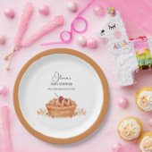 Rustic Little Cutie Pie Cherry Herfst Baby shower Papieren Bordje (Feest)