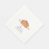 Rustic Little Cutie Pie Cherry Herfst Baby shower Servet (Hoek)