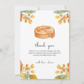 Rustic Little Cutie Pumpkin Pie Herfst Baby shower Bedankkaart (Voorkant)