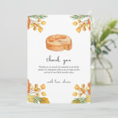 Rustic Little Cutie Pumpkin Pie Herfst Baby shower Bedankkaart (Staand voorkant)