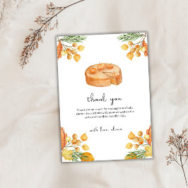 Rustic Little Cutie Pumpkin Pie Herfst Baby shower Bedankkaart