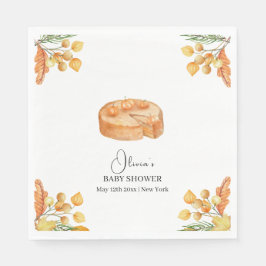 Rustic Little Cutie Pumpkin Pie Herfst Baby shower Servet