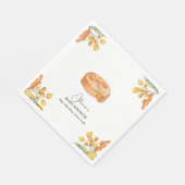 Rustic Little Cutie Pumpkin Pie Herfst Baby shower Servet (Hoek)